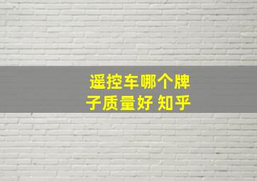 遥控车哪个牌子质量好 知乎